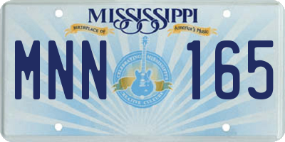 MS license plate MNN165