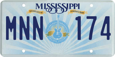 MS license plate MNN174