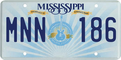 MS license plate MNN186