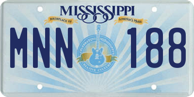 MS license plate MNN188