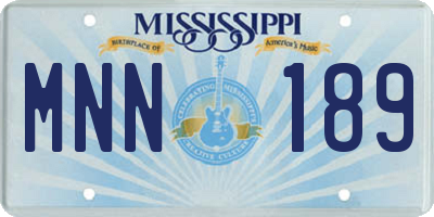 MS license plate MNN189