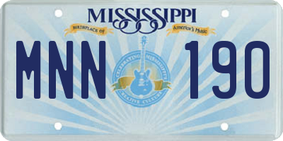 MS license plate MNN190