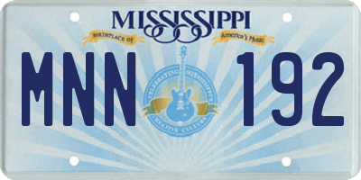 MS license plate MNN192