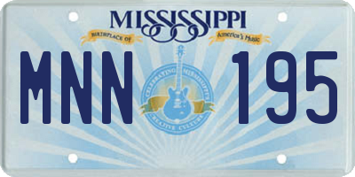 MS license plate MNN195