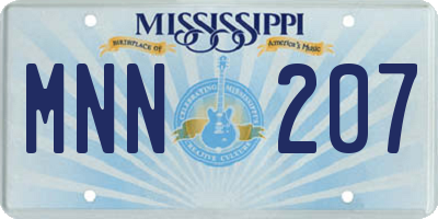 MS license plate MNN207