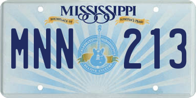 MS license plate MNN213