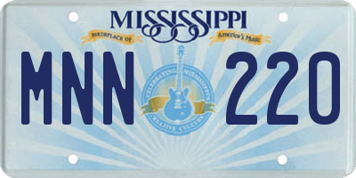 MS license plate MNN220