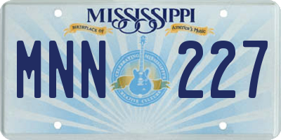 MS license plate MNN227