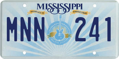 MS license plate MNN241