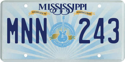 MS license plate MNN243
