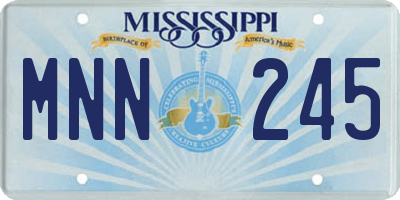 MS license plate MNN245