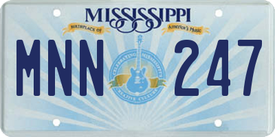 MS license plate MNN247