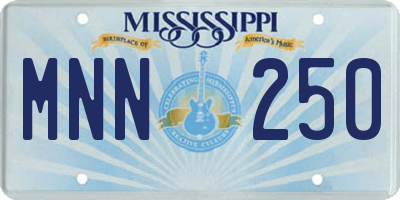 MS license plate MNN250