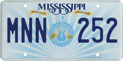 MS license plate MNN252