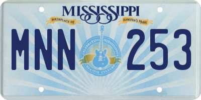 MS license plate MNN253