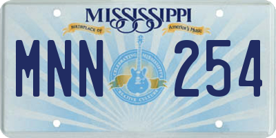 MS license plate MNN254