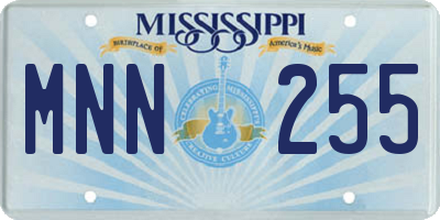 MS license plate MNN255