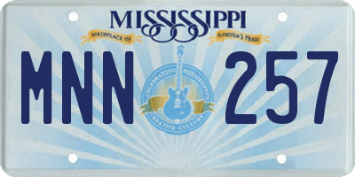 MS license plate MNN257