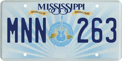 MS license plate MNN263