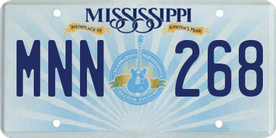 MS license plate MNN268