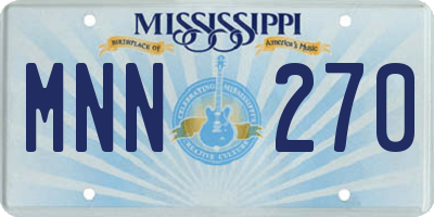 MS license plate MNN270