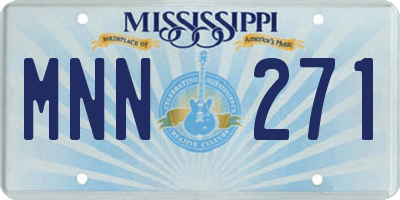 MS license plate MNN271