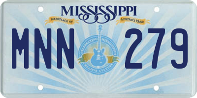 MS license plate MNN279