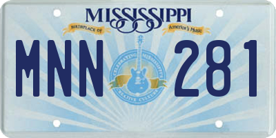MS license plate MNN281