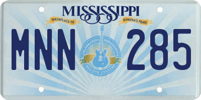 MS license plate MNN285
