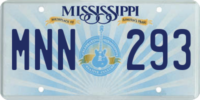 MS license plate MNN293