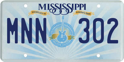 MS license plate MNN302