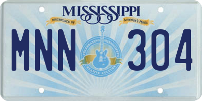 MS license plate MNN304