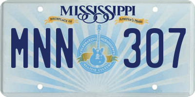 MS license plate MNN307