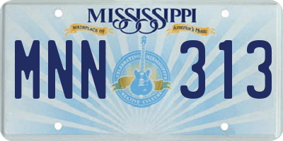 MS license plate MNN313