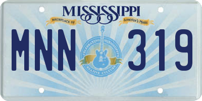 MS license plate MNN319