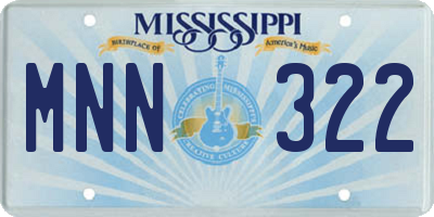 MS license plate MNN322