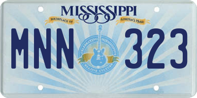 MS license plate MNN323