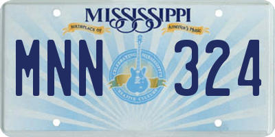 MS license plate MNN324