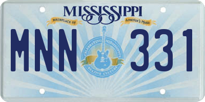 MS license plate MNN331