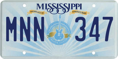 MS license plate MNN347
