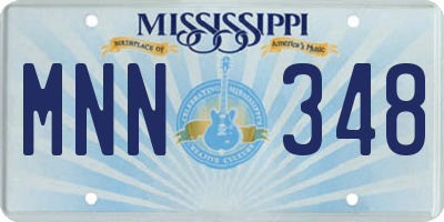 MS license plate MNN348