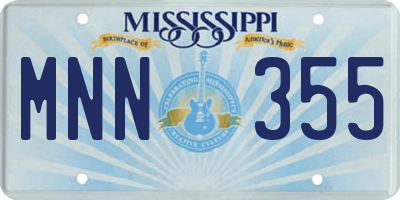 MS license plate MNN355