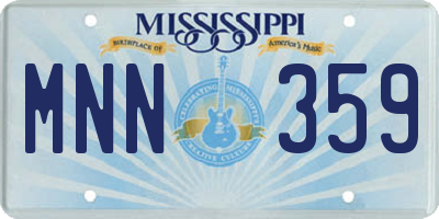 MS license plate MNN359