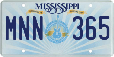 MS license plate MNN365
