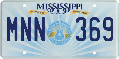 MS license plate MNN369