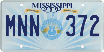 MS license plate MNN372