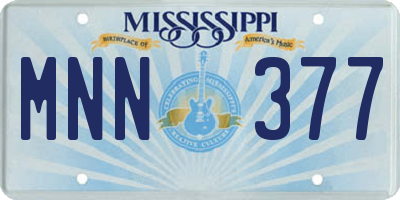 MS license plate MNN377