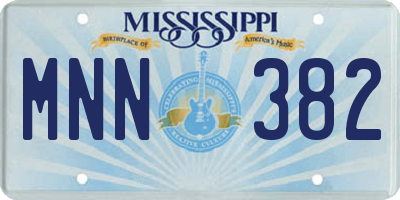 MS license plate MNN382