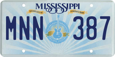 MS license plate MNN387