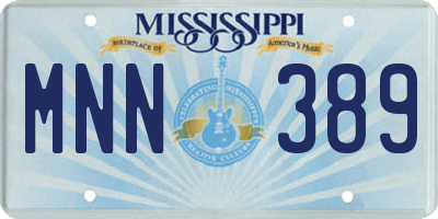 MS license plate MNN389